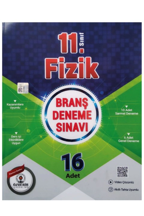 Özdebir Yayınları 11.Sınıf Fizik 16 Branş Deneme Sınavı