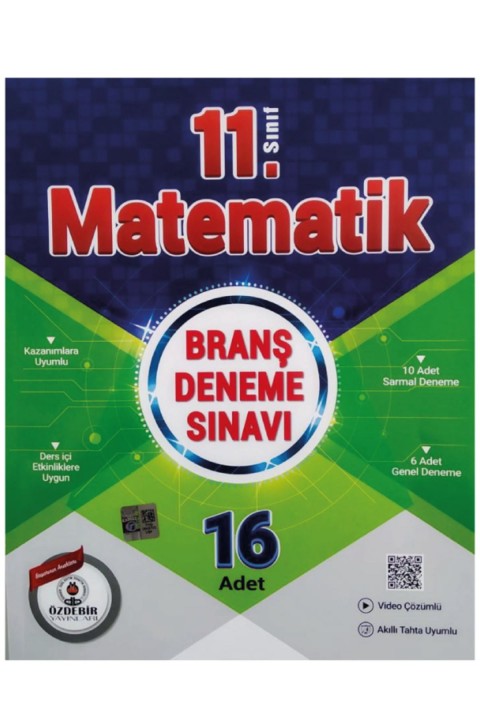 Özdebir Yayınları 11.Sınıf Matematik 16 Branş Deneme Sınavı