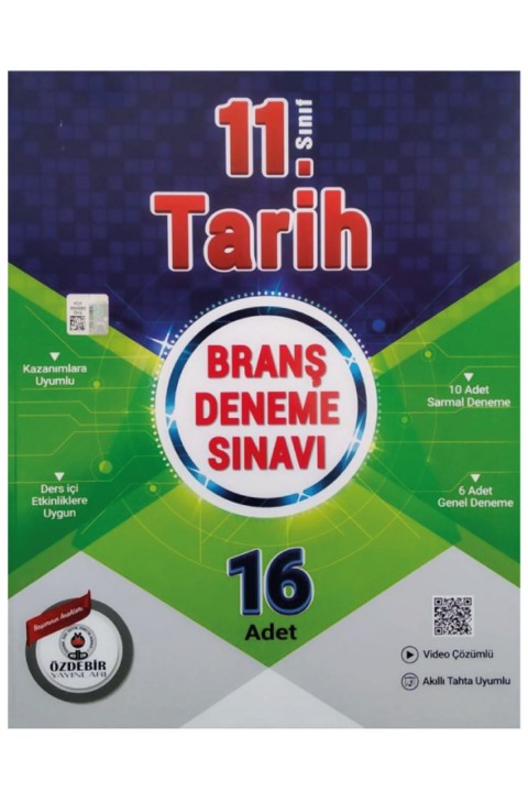 Özdebir Yayınları 11.Sınıf Tarih 16 Branş Deneme Sınavı