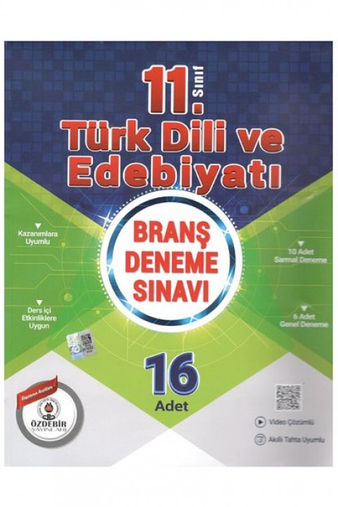 Özdebir Yayınları 11.Sınıf Türk Dili ve Edebiyatı 16 Branş Deneme Sınavı