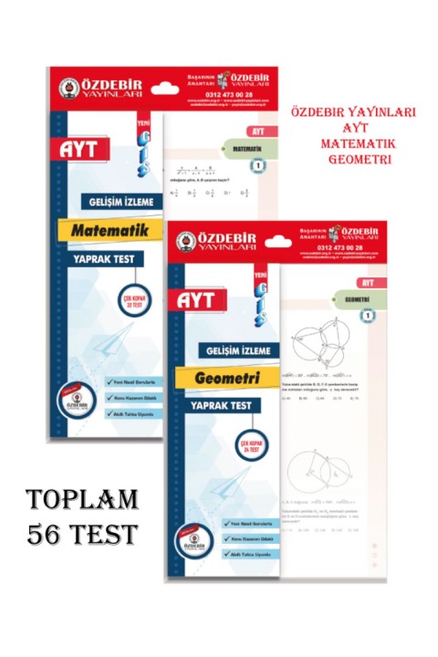 Özdebir Yayınları AYT Matematik Geometri Yaprak Test Seti