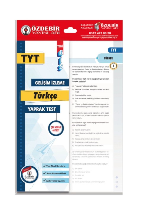 Özdebir Yayınları Gis Tyt Yaprak Test Seti