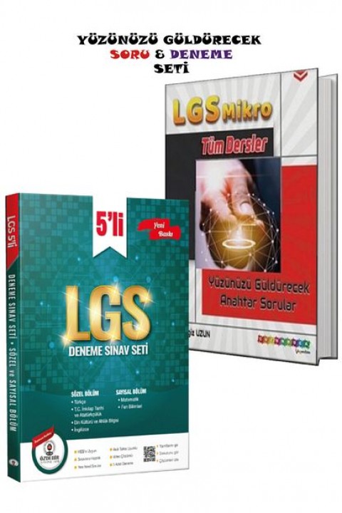 Özdebir Yayınları LGS 8.Sınıf Yüzünüzü Güldürecek Soru, Deneme Seti