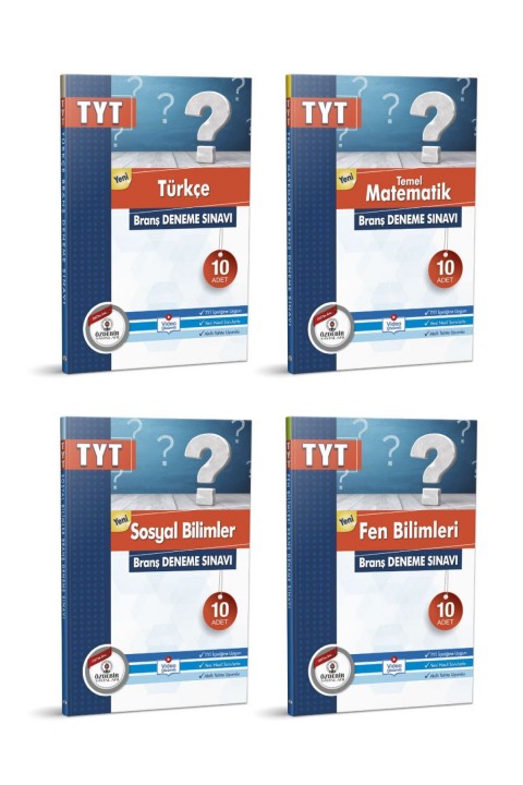 Özdebir Yayınları Tyt Branş Deneme Seti Toplam 4 Kitap (4x10 Deneme)