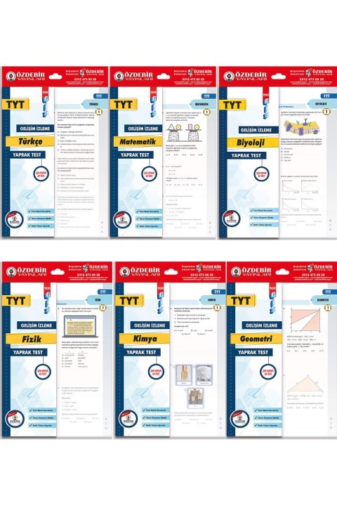 ÖZDEBİR YAYINLARI TYT YAPRAK TEST SAYISAL SET (MATEMATİK, GEOMETRİ, TÜRKÇE, FİZİK, KİMYA, BİYOLOJİ)
