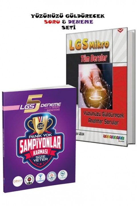 Şampiyonlar karması 8.Sınıf LGS Yüzünüzü Güldürecek Soru, Deneme Seti