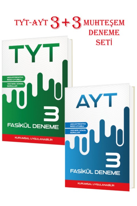 TYT-AYT 3+3 Optik Form'lu Muhteşem Deneme Seti (Güncel Baskı)