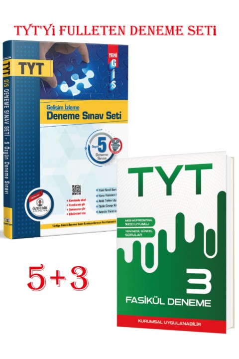 TYT'yi Fulleten Deneme Seti 5+3 (Güncel Baskı) Özdebir Yayınları