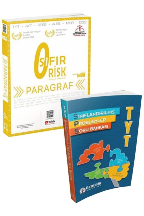 Üç Dört Beş Yayınları 2024 Model 0 Risk Paragraf Soru Bankası Ve Problemler Ikili Set