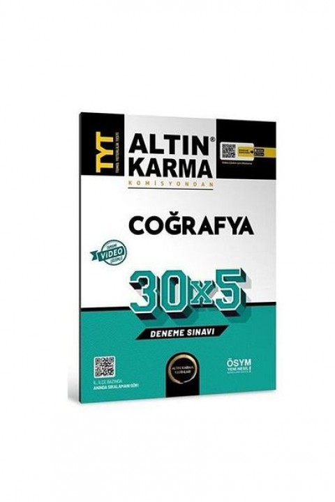 Yks Tyt Coğrafya 30x5 Deneme Video Çözümlü Yayınları