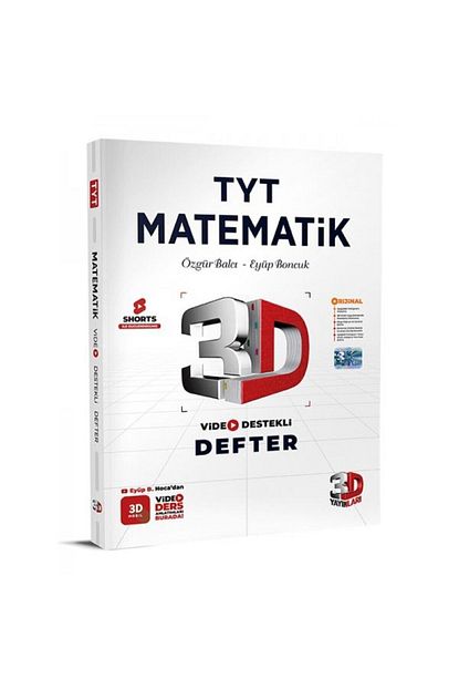 TYT 3D Matematik Video Defter Notu VDD 3D Yayınları TYT 3D Matematik Video Defter Notu VDD 3D Yayınları