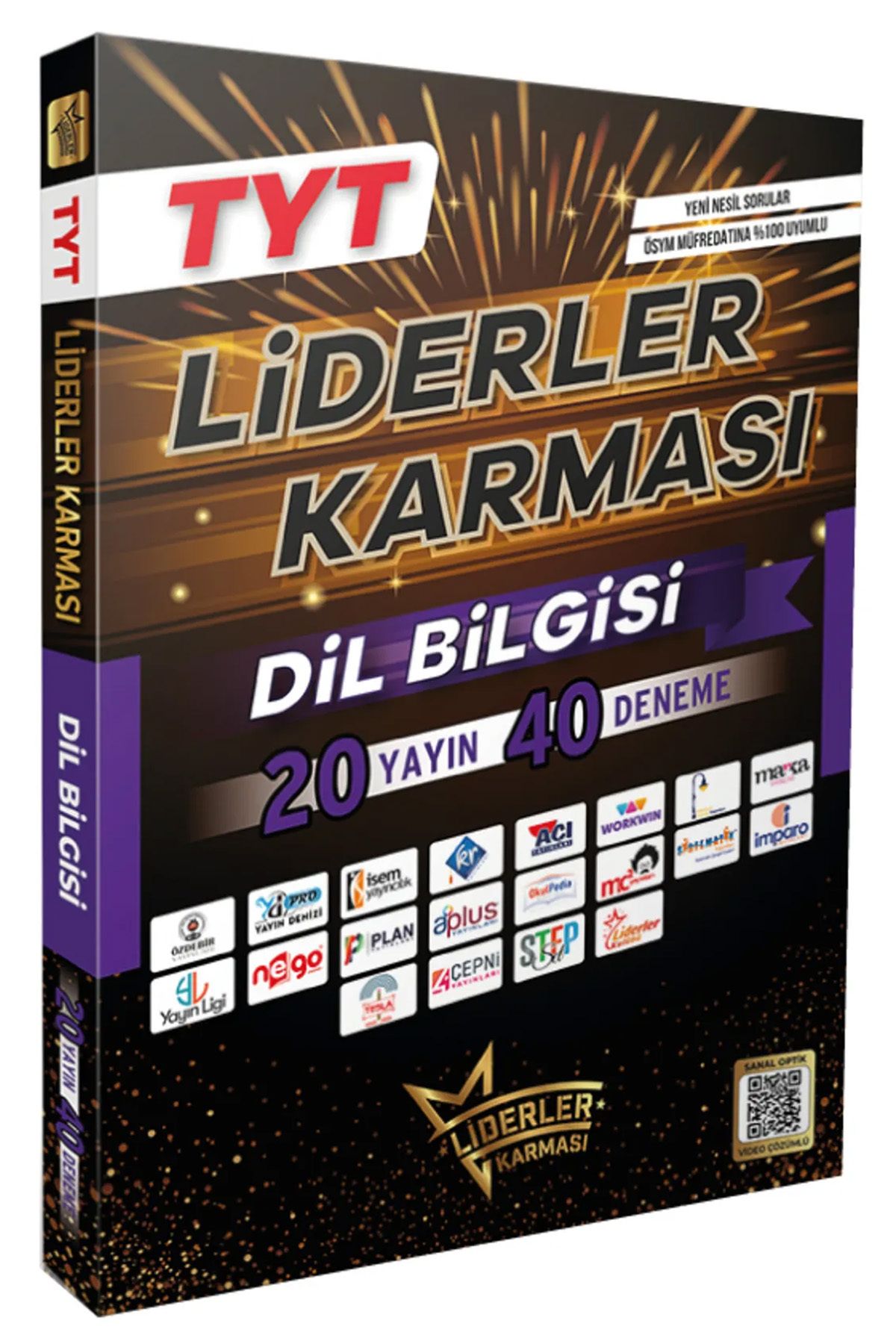 TYT Dilbilgisi Deneme Seti - 2024 Baskı - 20 Yayın 40 Deneme - Video Çözümlü - Liderler Karması