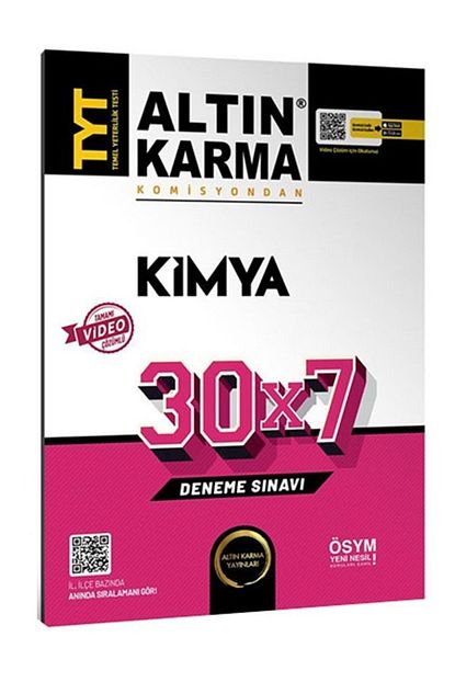 Yayınları Tyt Kimya 30 X 7 Deneme