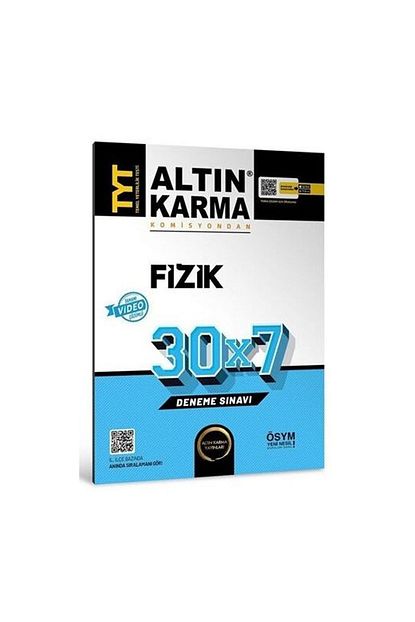 Yks Tyt Fizik 30x7 Deneme Video Çözümlü Yayınları