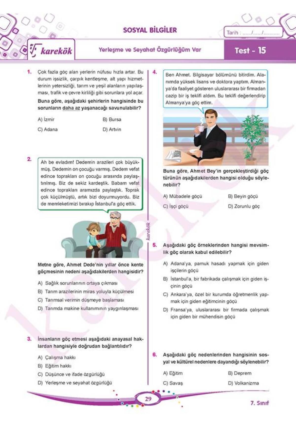 Karekök Yayınları 7.Sınıf Tüm Dersler Soru Bankası - Görsel 2