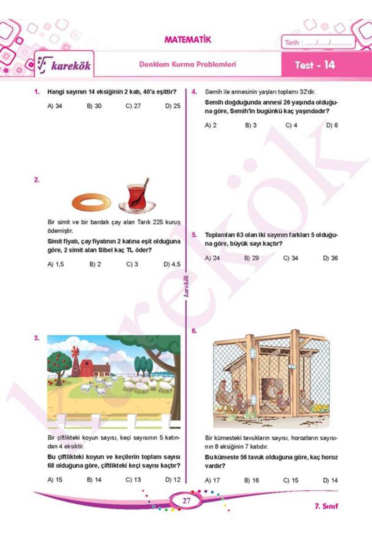 Karekök Yayınları 7.Sınıf Tüm Dersler Soru Bankası - Görsel 5