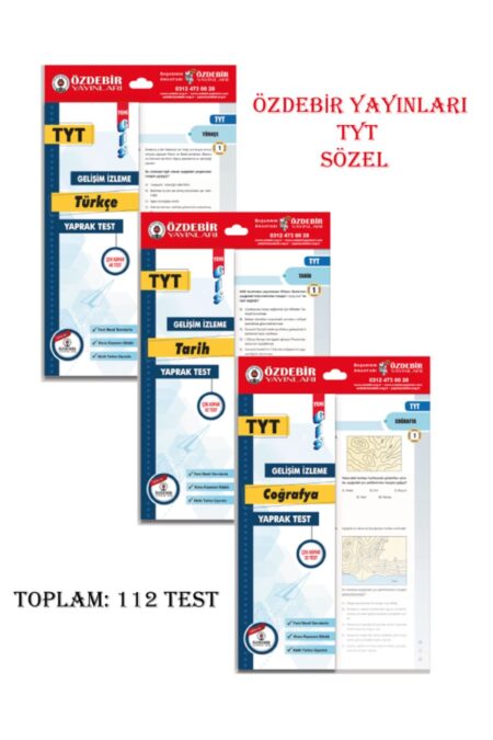 Özdebir Yayınları TYT Sözel Yaprak Test (Türkçe,Tarih,Coğrafya)