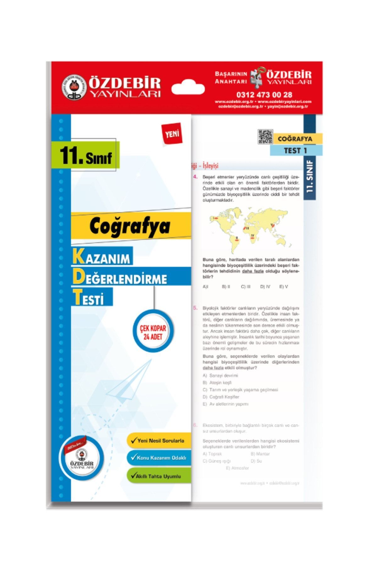 ÖZDEBİR YAYINLARI 11. SINIF YAPRAK TEST TÜM DERSLER SET - Görsel 4