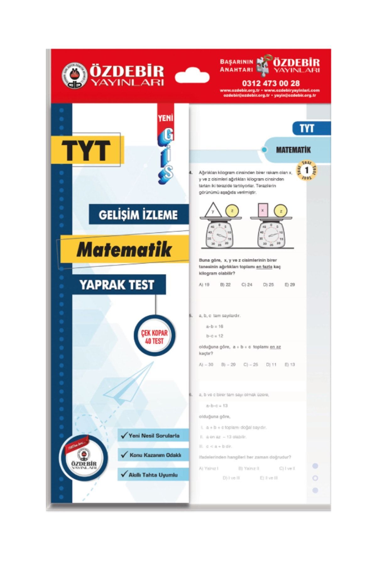 Özdebir Yayınları TYT Matematik Yaprak Test - Görsel 2