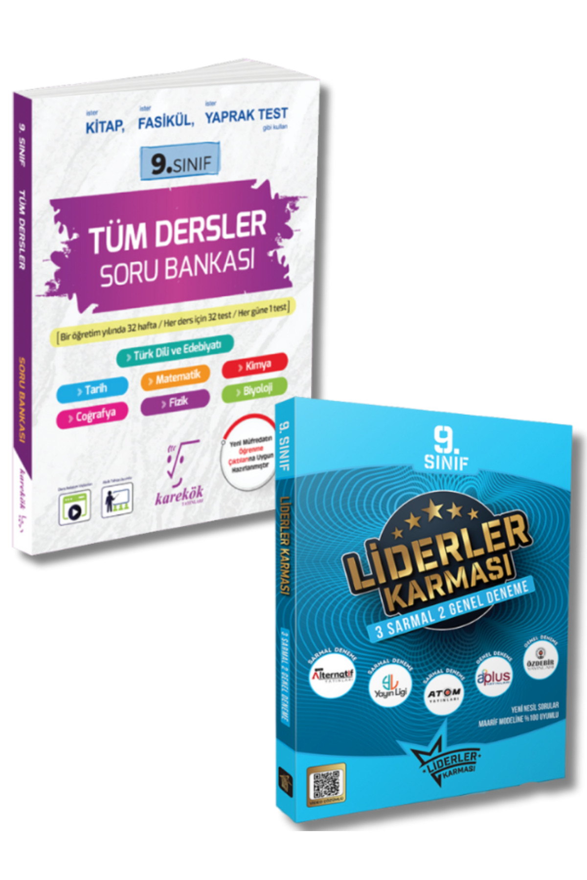 Liderler Karması ve Karekök Yayınlarından 9.Sınıf Tüm Dersler Soru Bankası ve Deneme Seti - Görsel 2