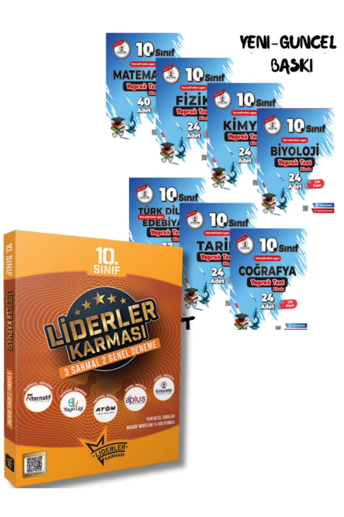 Liderler Karması ve Özdebir Yayınevinden 10.Sınıf Tüm Dersler Yaprak Test ve Deneme Seti - Görsel 3