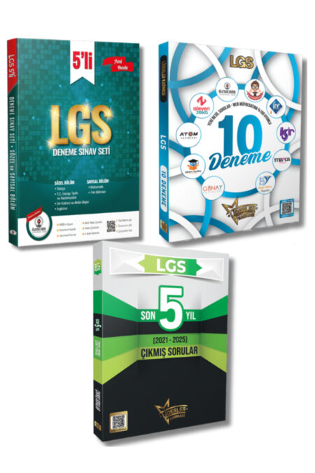 Liderler Karması ve Özdebir Yayınevinden 8.Sınıf LGS 15 Deneme+Son 5 Yıl Çıkmış Sorular Seti