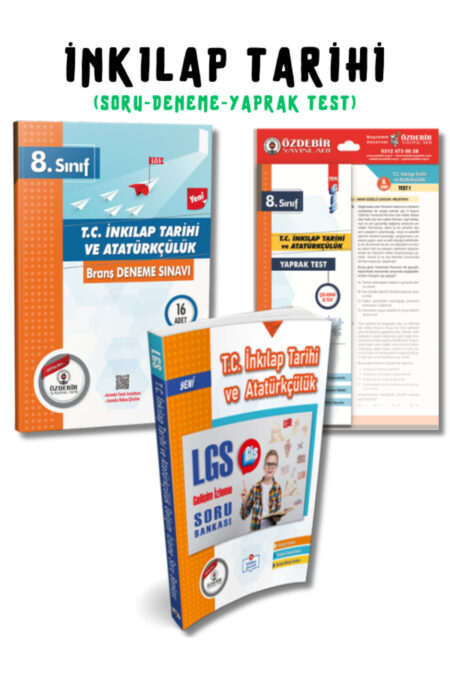 8.Sınıf LGS İnkılap Tarihi 3'lü Soru Bankası,Deneme ve Yaprak Test Seti