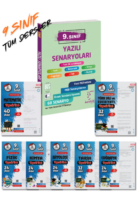 Karekök Yayınları 9.Sınıf Tüm Dersler Yazılı Senaryoları ve Tüm Dersler Yaprak Test Seti