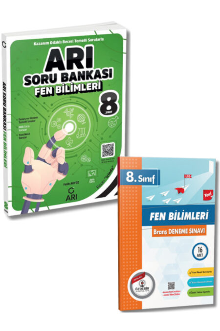 Arı Yayınları ve Özdebir Yayınları'ndan 8.Sınıf LGS Fen Bilimleri Soru Bankası Branş Deneme Seti
