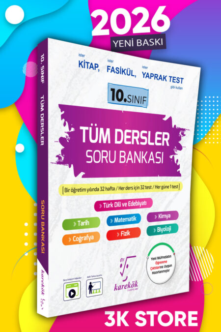 2025-2026 Müfredat Karekök 10. Sınıf Tüm Dersler Soru Bankası 7 Branş