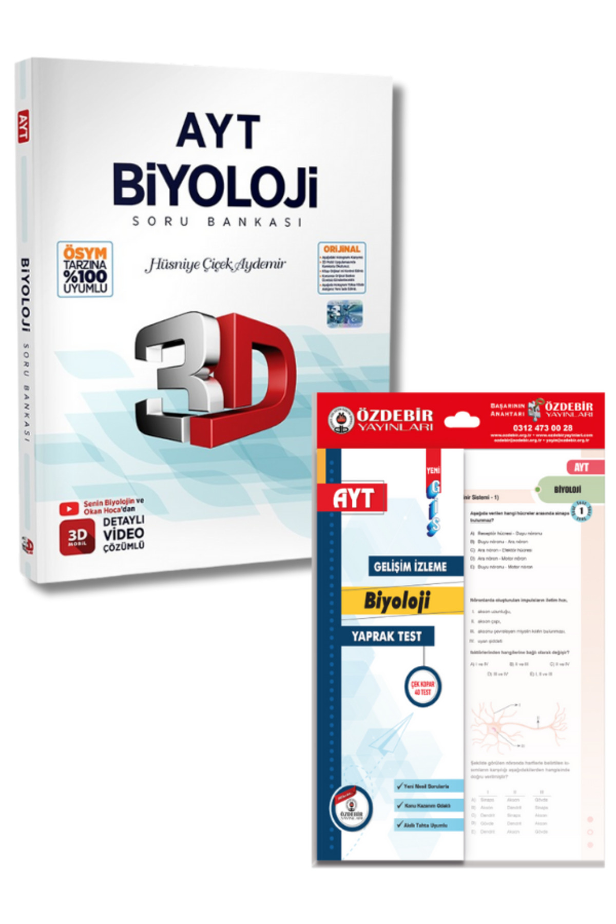 Özdebir ve 3D Yayınlarından AYT Biyoloji Soru Bankası ve Yaprak Test Seti - Görsel 3