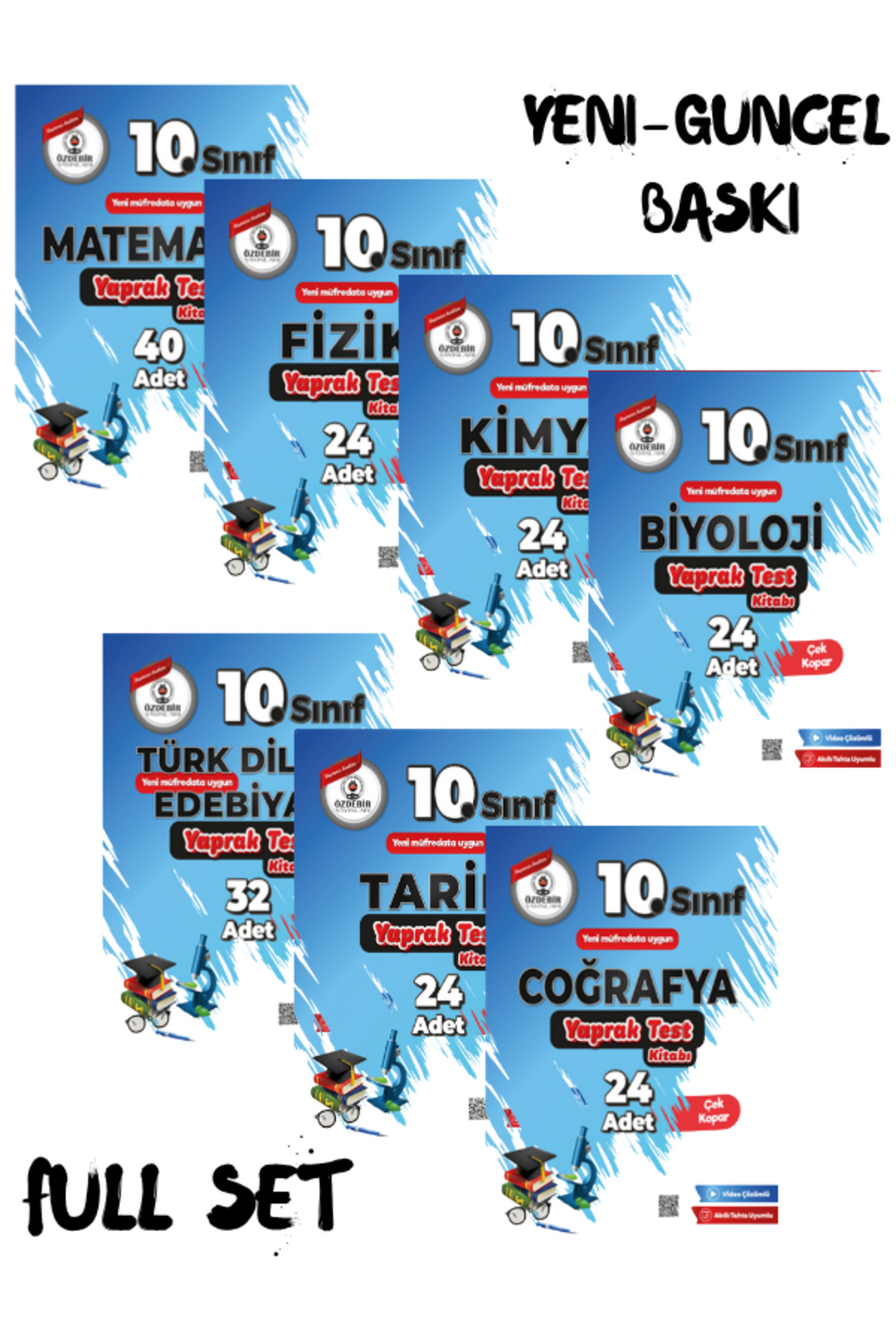 10.Sınıf Tüm Dersler Yaprak Test Seti Güncel Yeni Baskı