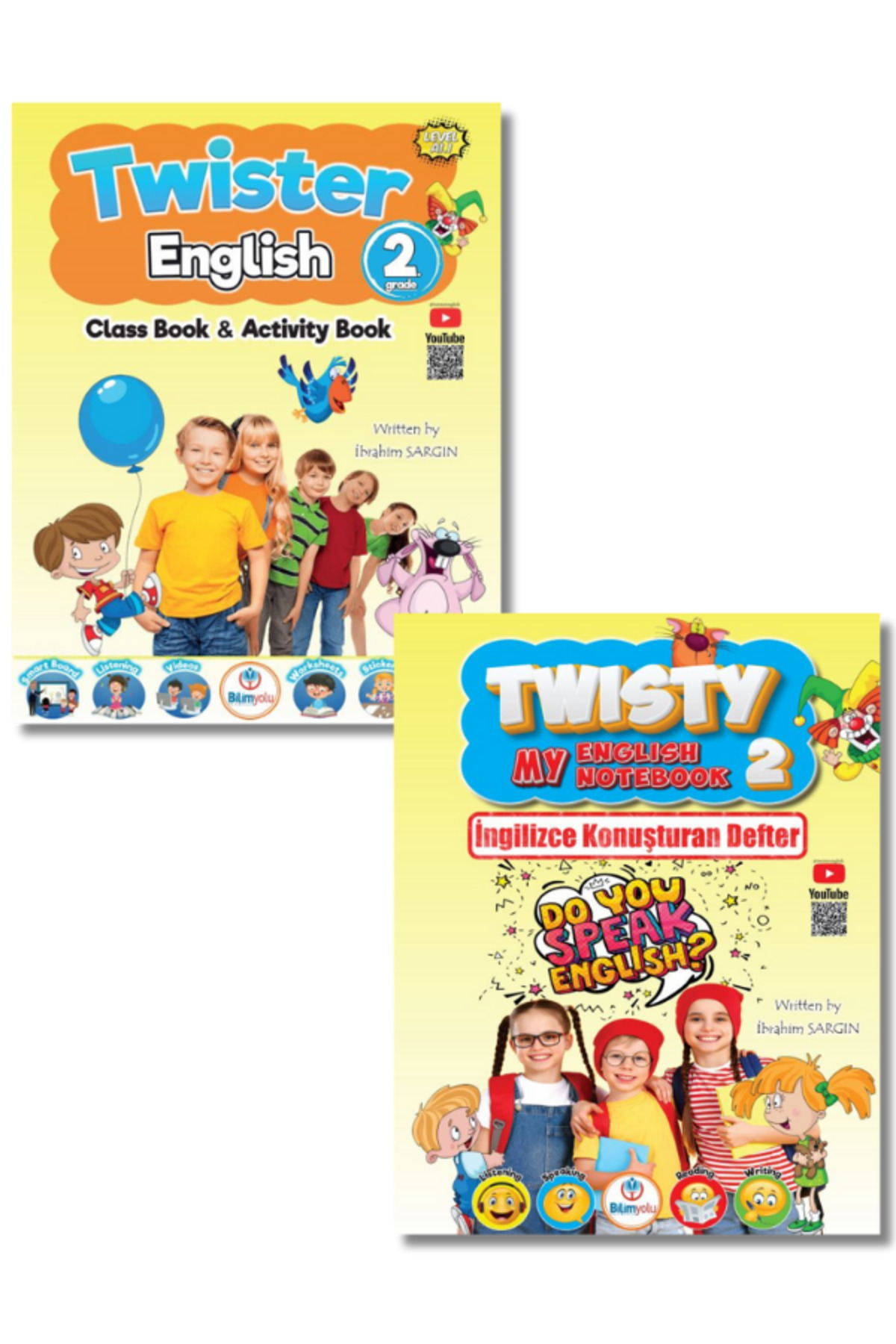 Bilimyolu Yayıncılık 2.Sınıf Twister English + Twisty İngilizce Konuşan Defter Seti İbrahim Sargın