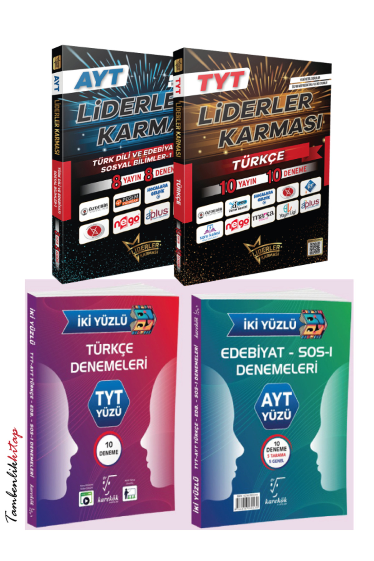 Liderler Karması ve Karekök Yayınlarından TYT-AYT Türkçe, Edebiyat Deneme Seti - Görsel 3