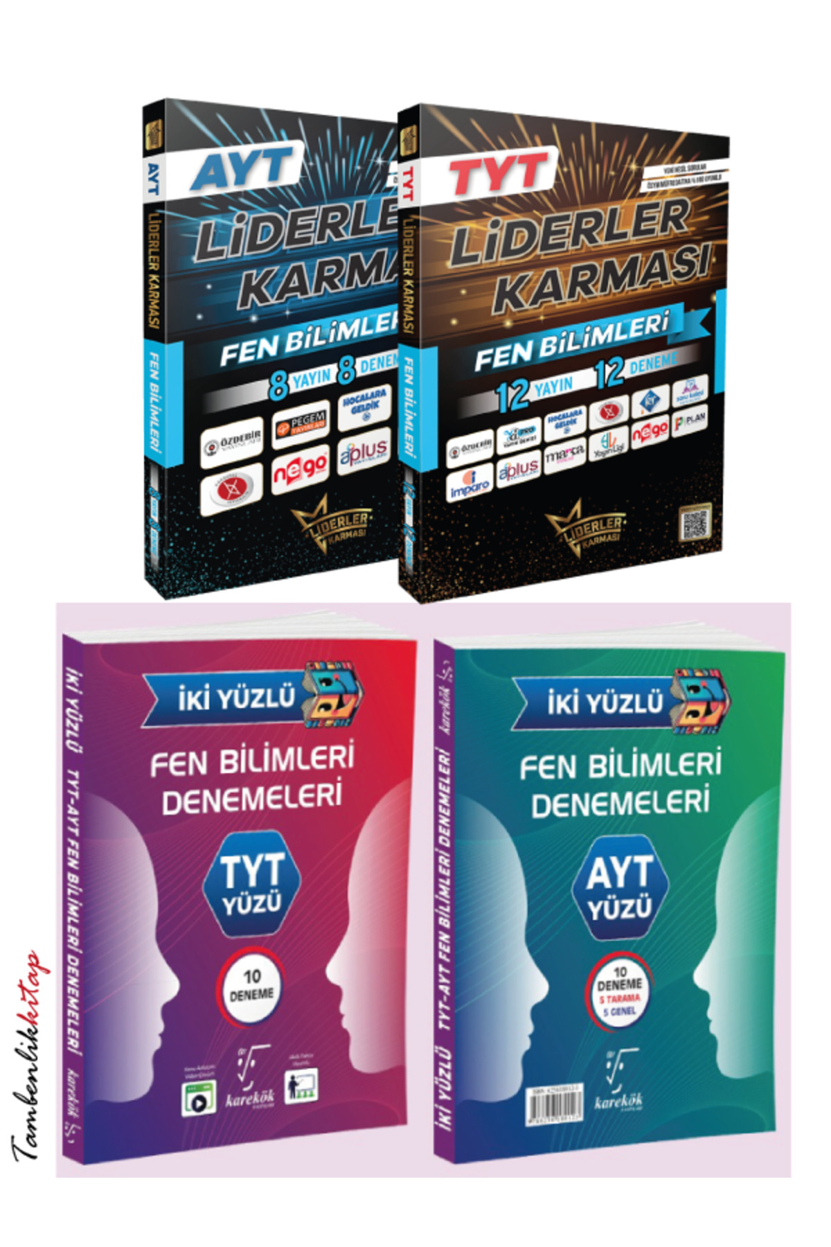 Liderler Karması ve Karekök Yayınlarından TYT-AYT Fen Bilimleri Deneme Seti