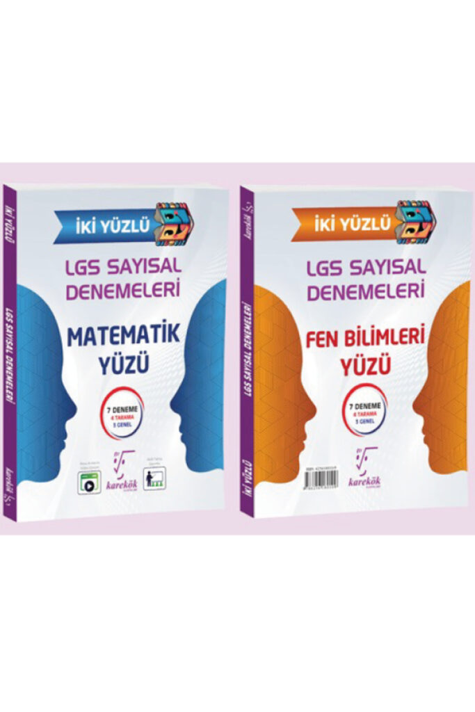 Karekök Yayınları 8.Sınıf LGS İki Yüzlü Sayısal Denemeleri ( 7 Matematik-7 Fen Bilimleri )