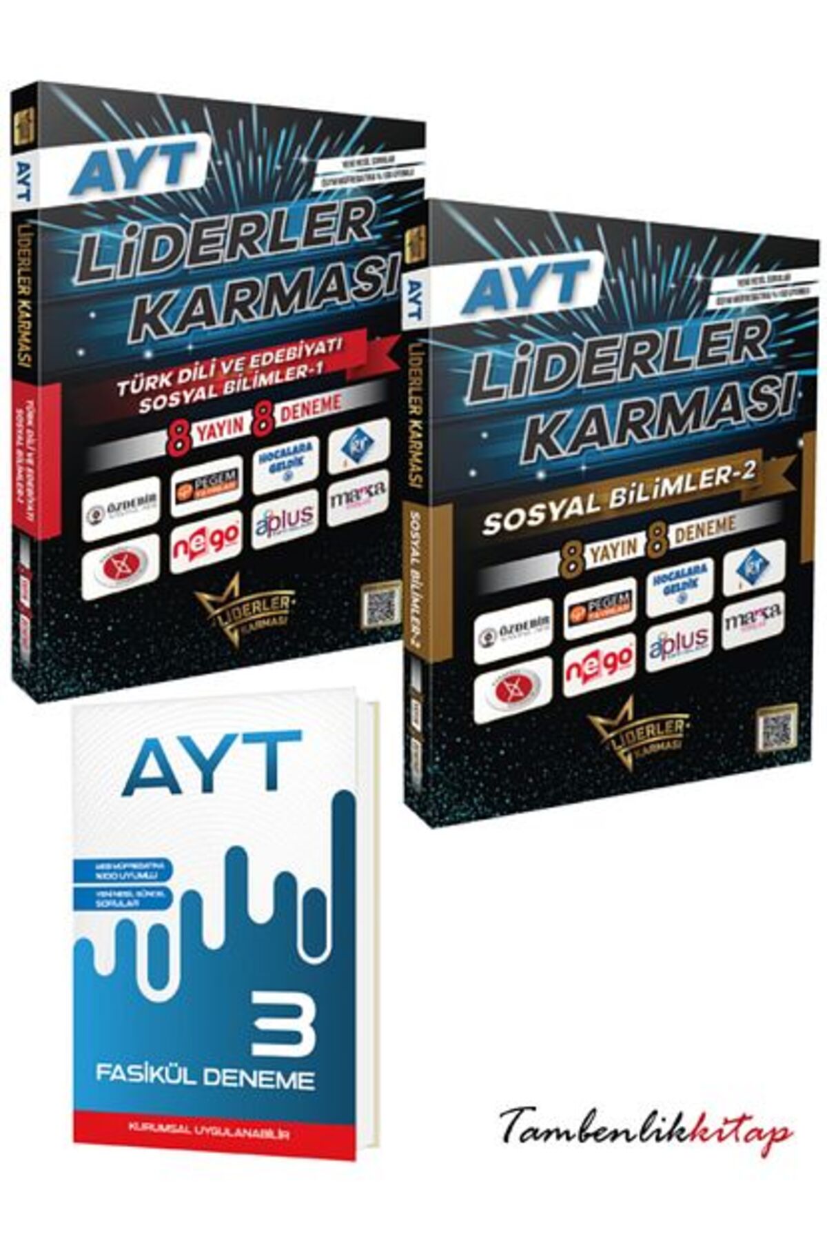 Liderler Karması AYT Edebiyat - Sosyal-1, Sosyal Bilimler-2 Branş Deneme Seti +3 Fasikül Deneme - Görsel 2