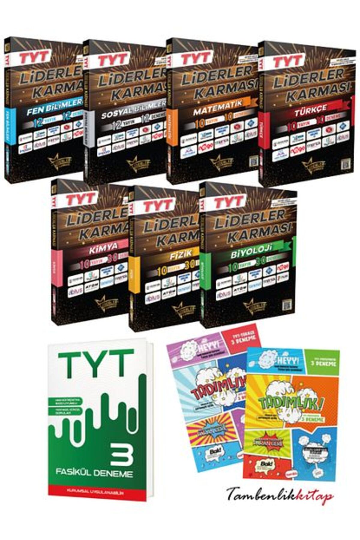 Liderler Karması TYT Fulleten Branş Deneme Seti +3 Genel Deneme