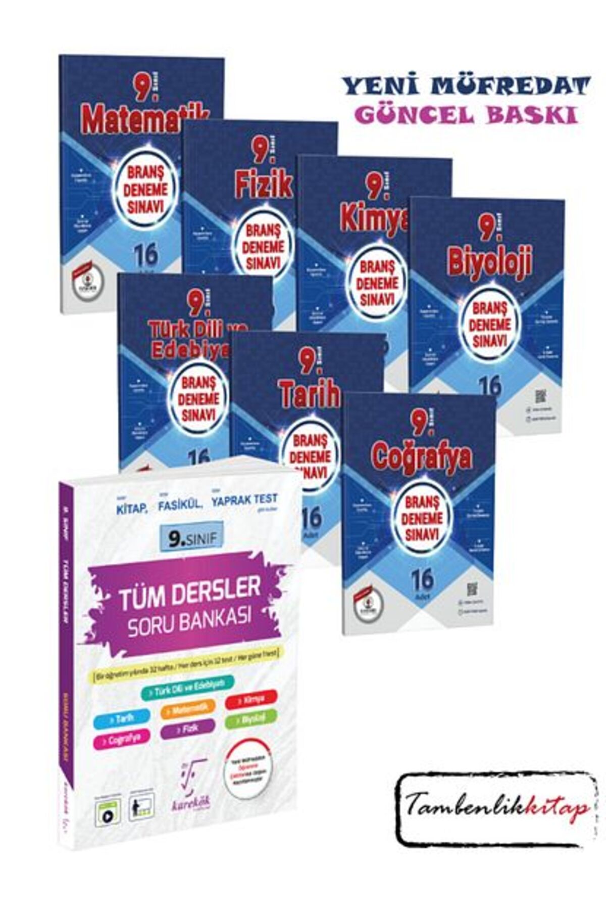 9.Sınıf Yeni Müfredat Tüm Dersler Soru Branş Deneme Seti Karekök Yayınları Özdebir Yayınları - Görsel 3