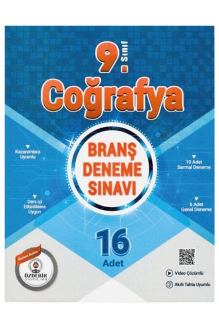 9.Sınıf Güncel Baskı 16X16 Coğrafya Branş Deneme