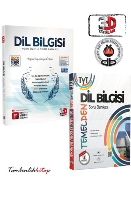 3D Yayınları Temelden Konu Özetli Dil Bilgisi Soru Bankası Seti