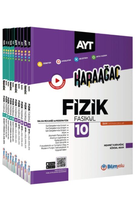 Karaağaç TYT-AYT Baştan Sona Fizik Fasikülleri Seti 10 Kitap Bir Arada 1360 Sayfa