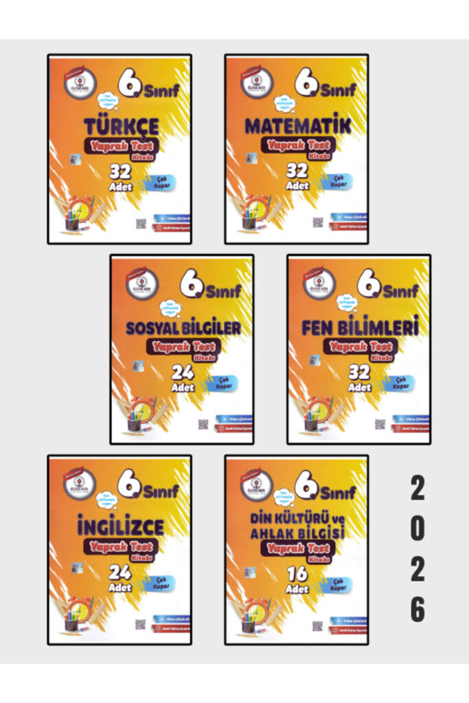 Özdebir Yayınları 6.Sınıf Yaprak Test Seti 6 Ders