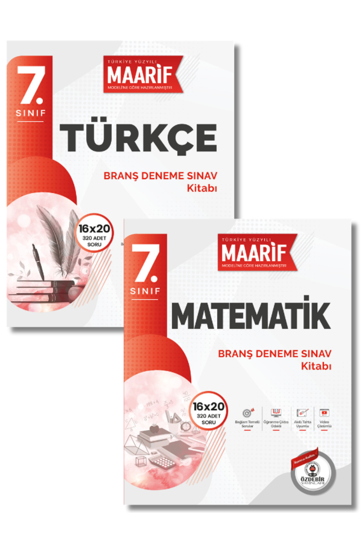 7.Sınıf Türkçe, Matematik Branş Deneme Seti (Maarif Modeli'ne Göre Hazırlanmıştır)