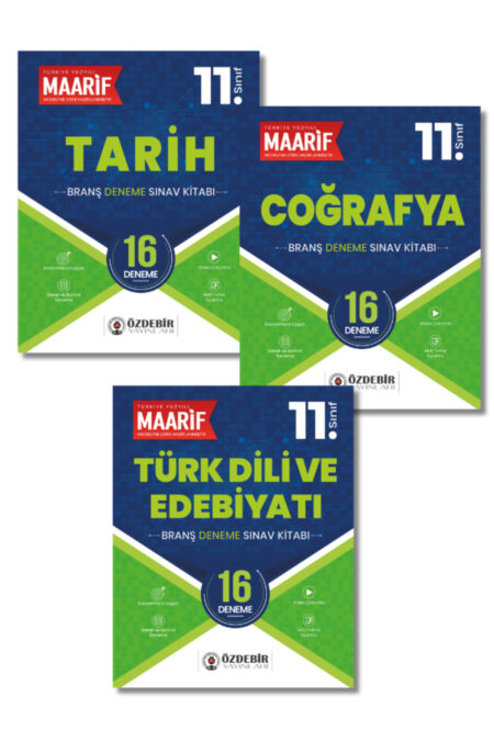 11.Sınıf Sözel Branş Deneme Türk Dili ve Edebiyatı,Tarih,Coğrafya (Maarif Modeli'ne Göre Hazırlanmıştır)