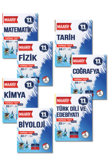 11.Sınıf Tüm Dersler Yaprak Test Seti (Maarif Modeli'ne Göre Hazırlanmıştır)