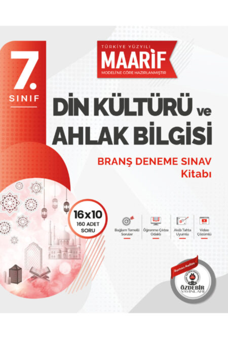 7.Sınıf Din Kültürü ve Ahlak Bilgisi 16X10 Branş Deneme (Maarif Modeli'ne Göre Hazırlanmıştır)