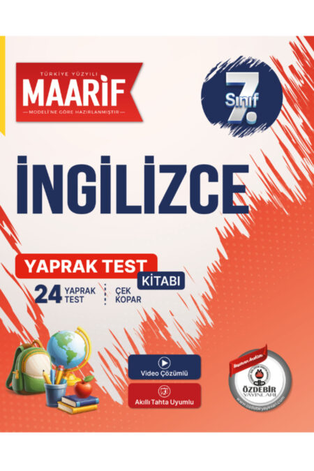 7.Sınıf İngilizce 24 Yaprak Test (Maarif Modeli'ne Göre Hazırlanmıştır)
