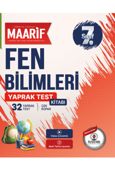 7.Sınıf Fen Bilimleri 32 Yaprak Test (Maarif Modeli'ne Göre Hazırlanmıştır)