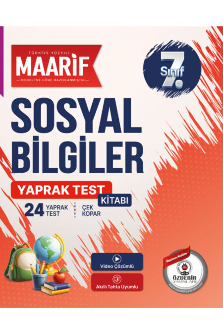7.Sınıf Sosyal Bilgiler 24 Yaprak Test (Maarif Modeli'ne Göre Hazırlanmıştır)